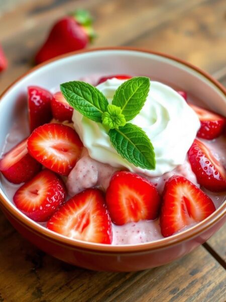 strawberry pudding