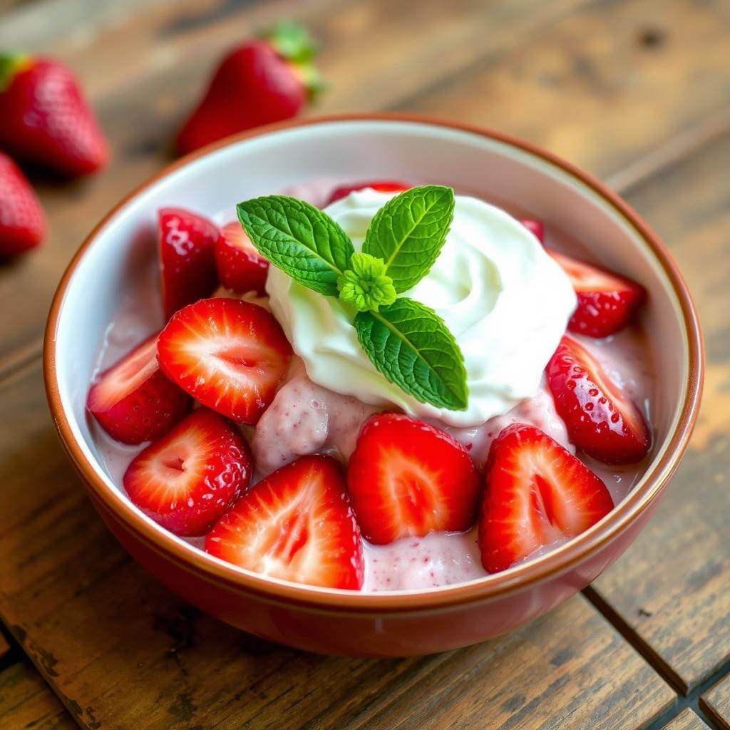 strawberry pudding