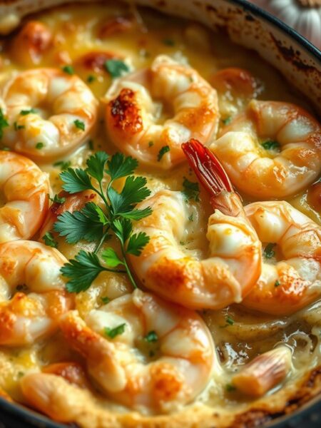 Garlic Shrimp Gratin