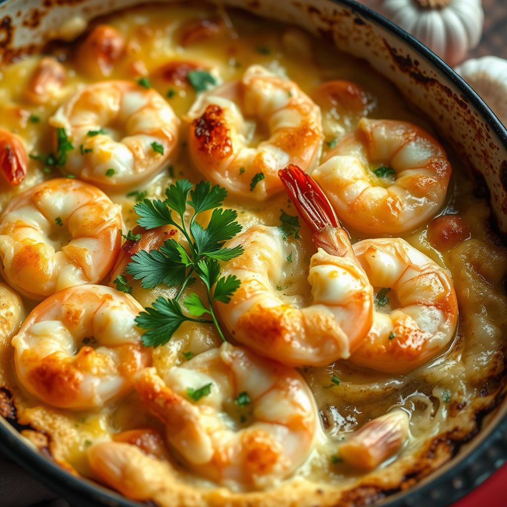 Garlic Shrimp Gratin