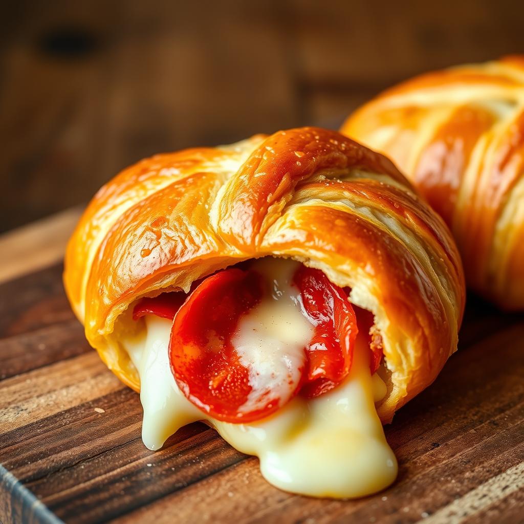 artisan mozzarella pepperoni croissant