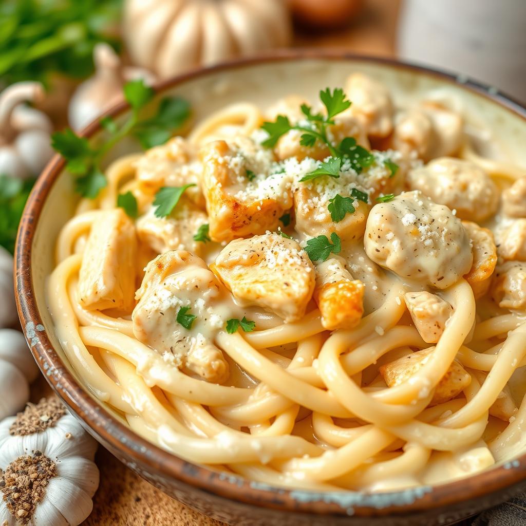 creamy garlic pasta