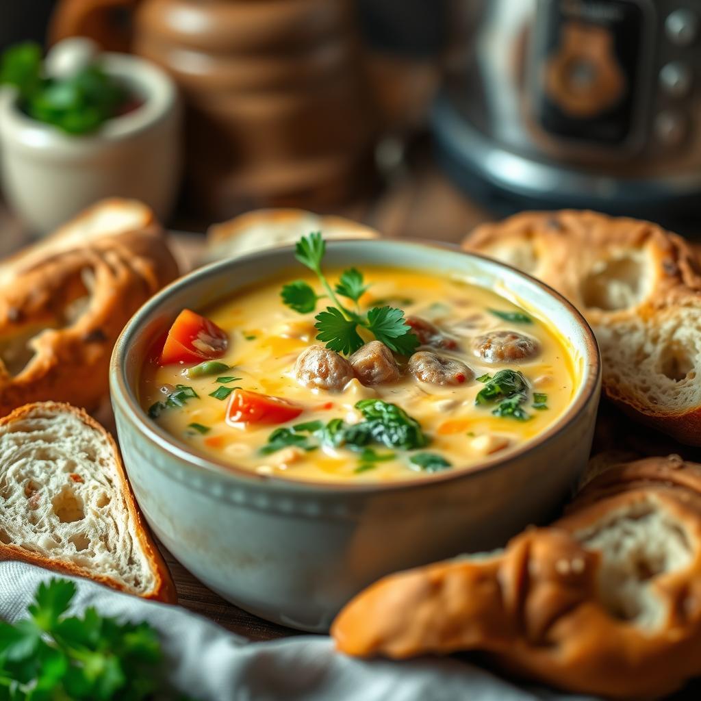 creamy parmesan italian sausage soup recipe