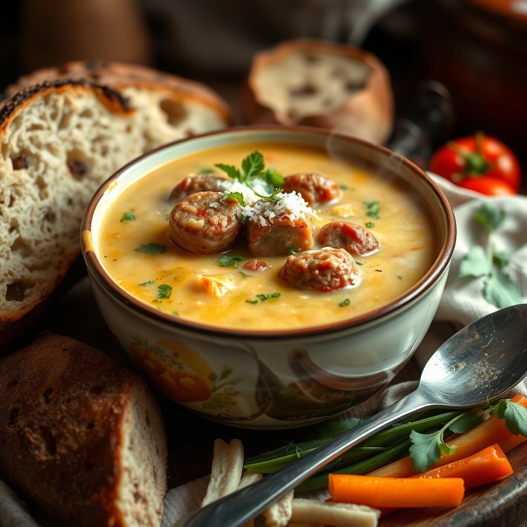 creamy parmesan italian sausage soup recipe