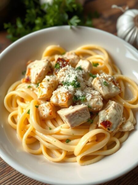 garlic parmesan chicken pasta