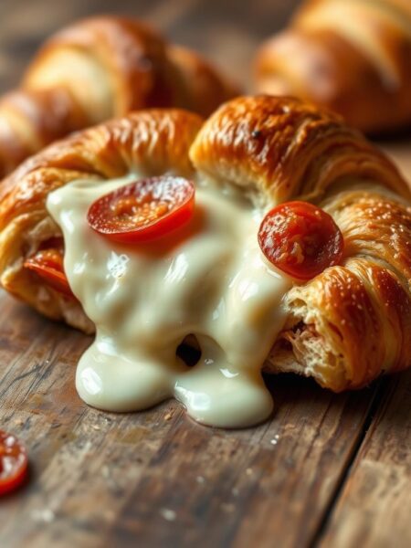 mozzarella pepperoni croissant