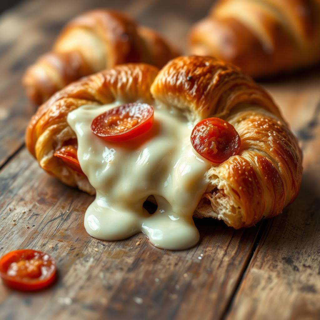 mozzarella pepperoni croissant