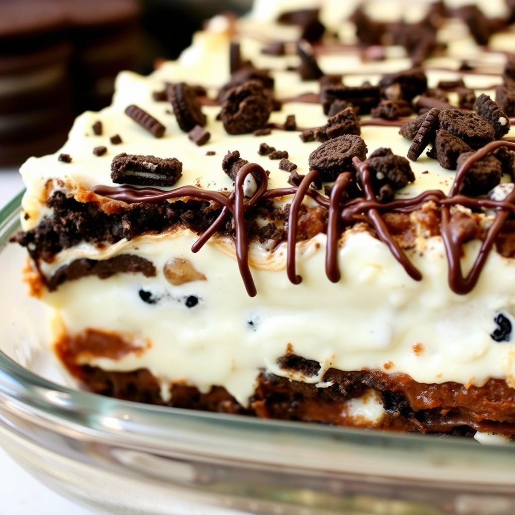 oreo lasagna with cream cheese