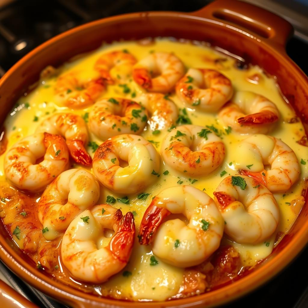 oven-baked shrimp gratin