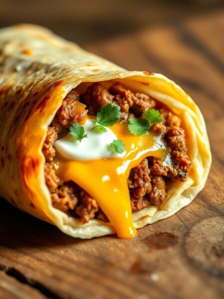 Beef and Cheese Burrito