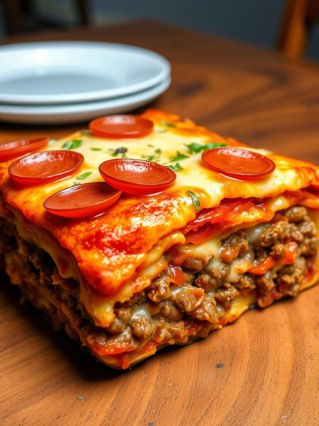 Meat Lovers Pizza Casserole