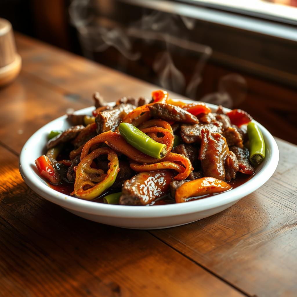 chinese pepper steak with onions