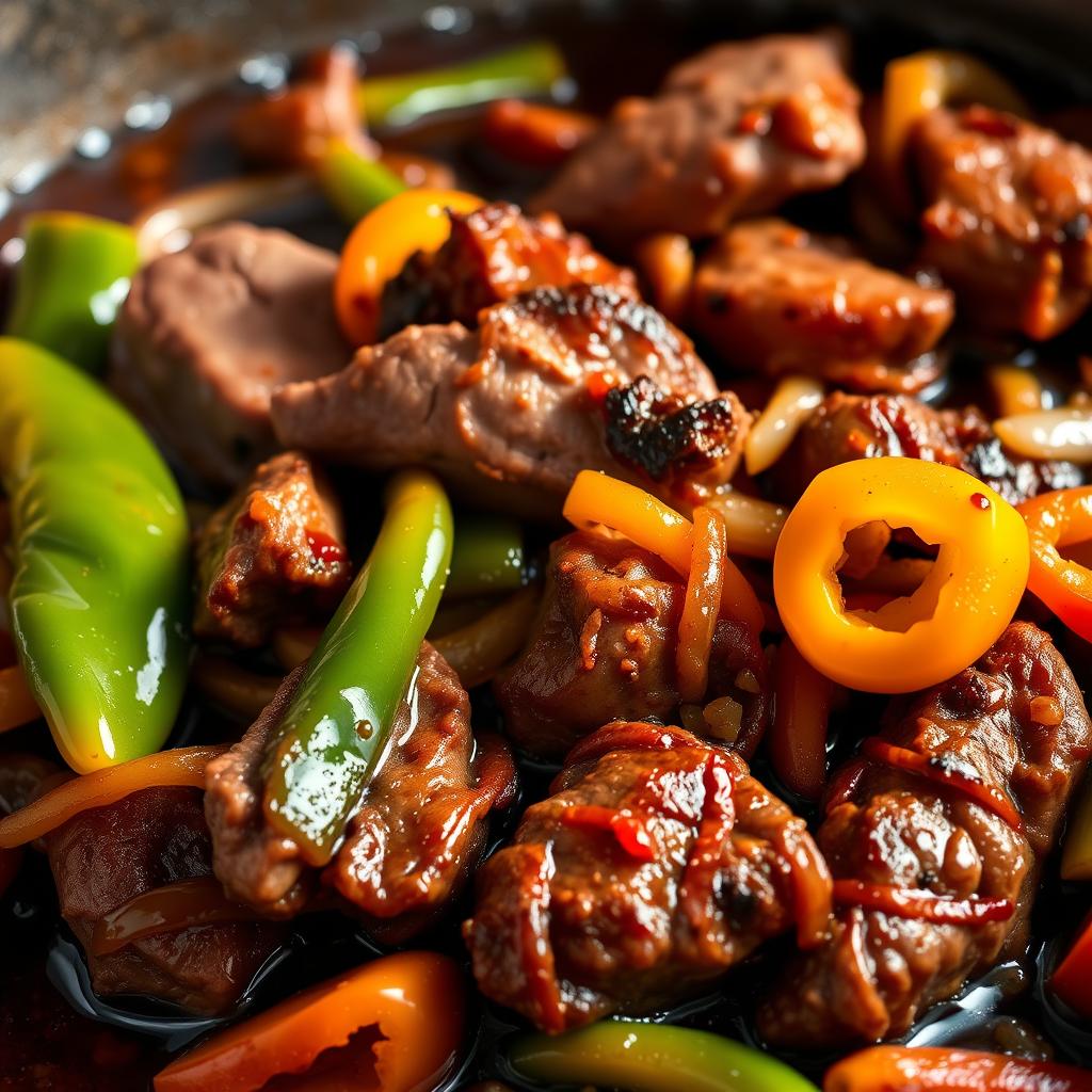 chinese pepper steak with onions