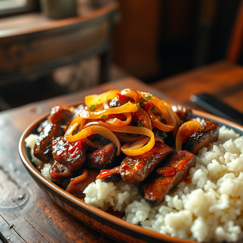 chinese pepper steak with onions