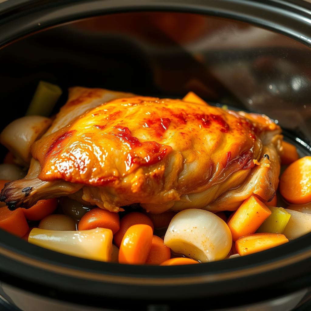 delicious goose breast in crockpot