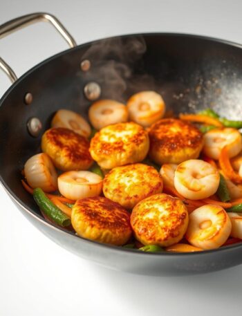 fishcakes and scallops stir fry recipe