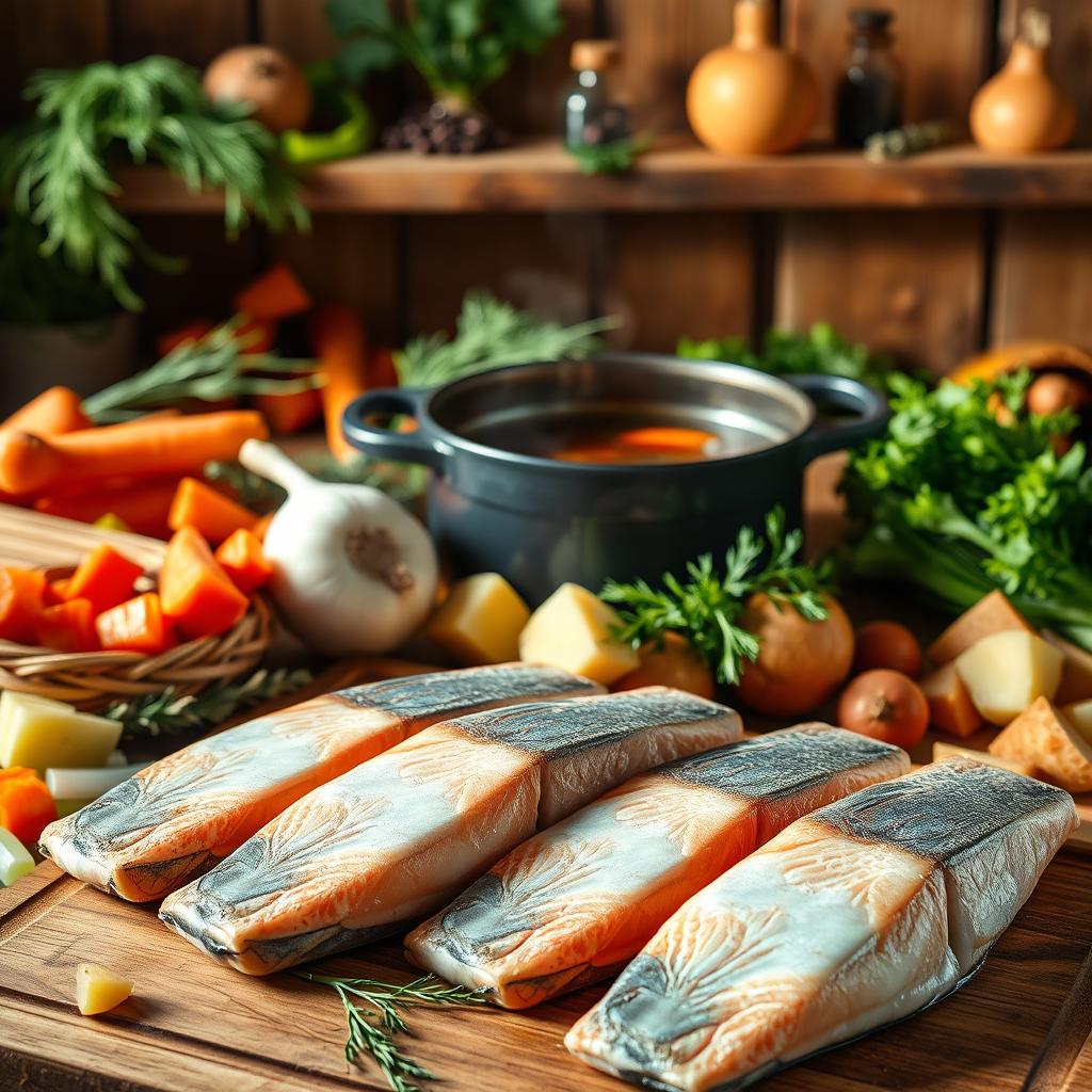 healthy salmon stew ingredients