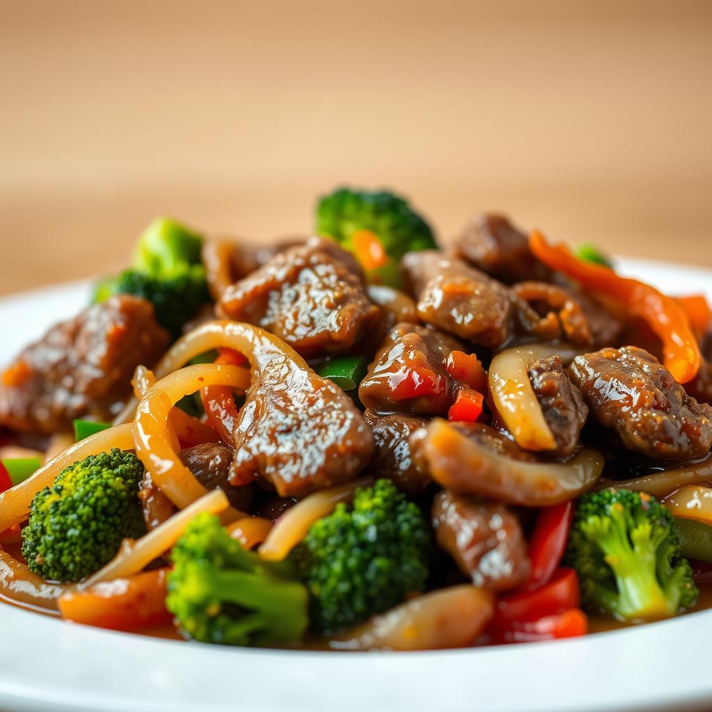 savory beef and onion stir fry