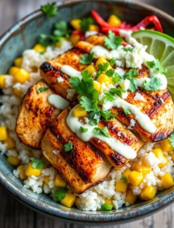 street corn chicken rice bowl
