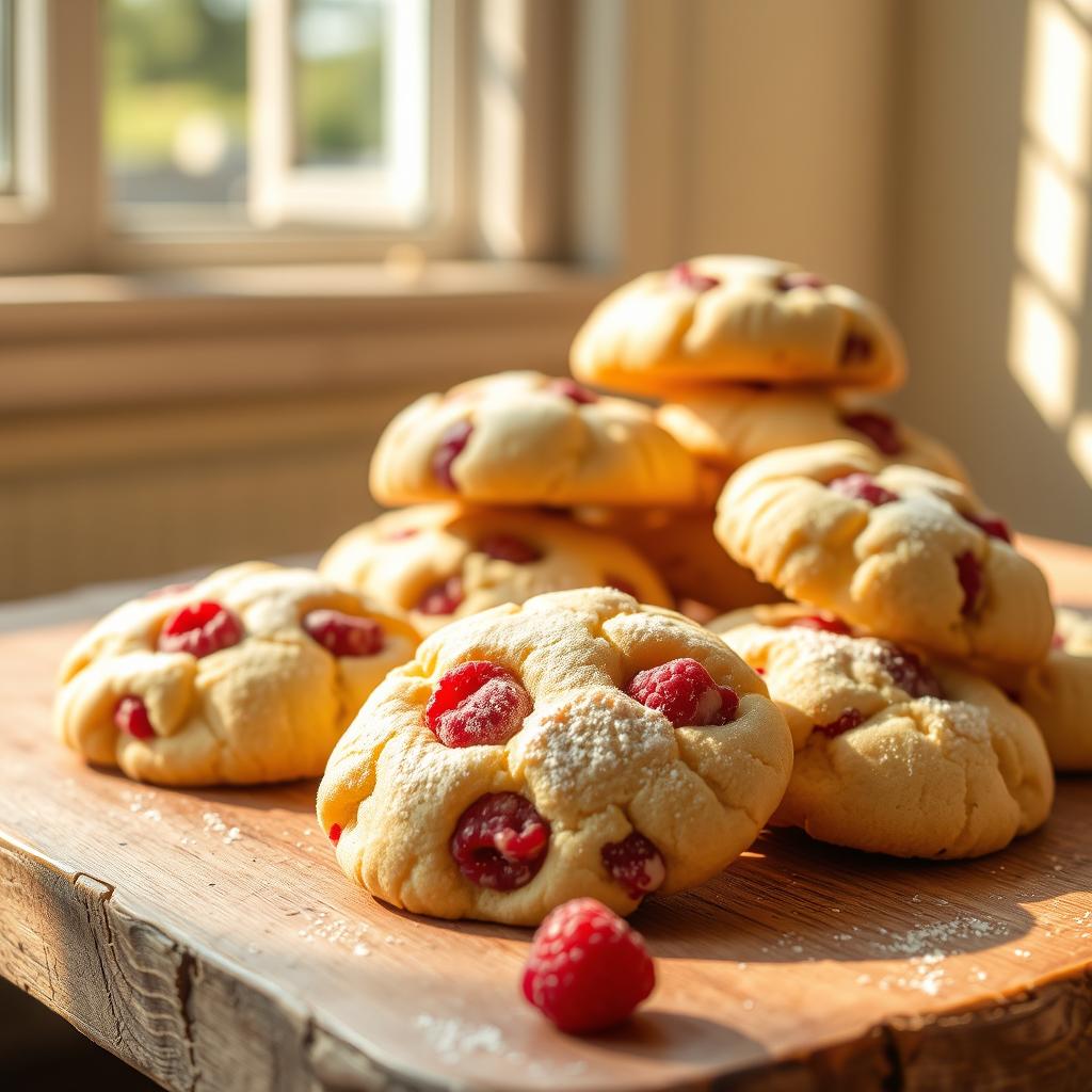 white chocolate raspberry cookies