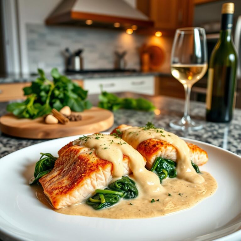 creamy salmon florentine