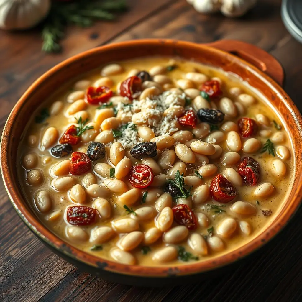 creamy tuscan white bean skillet