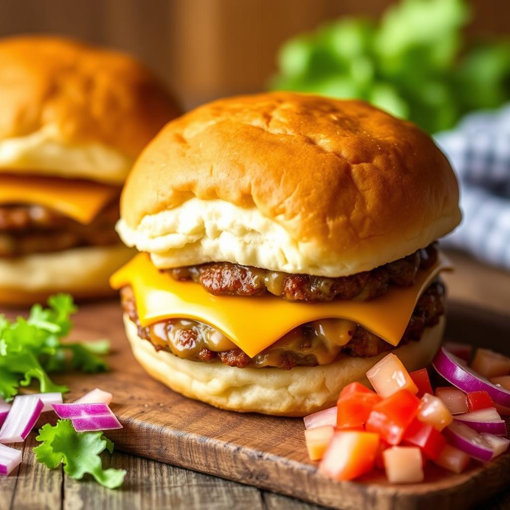 hawaiian roll cheeseburger sliders