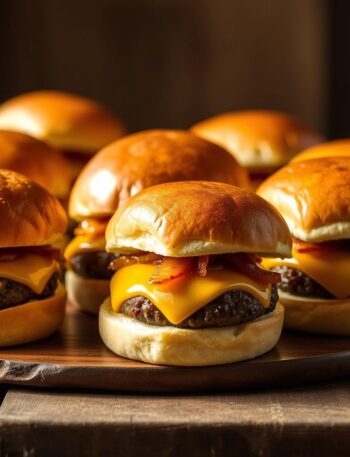 hawaiian roll cheeseburger sliders