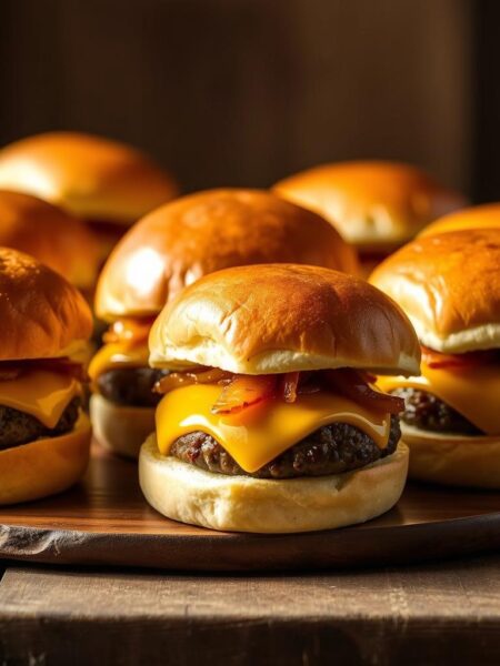 hawaiian roll cheeseburger sliders