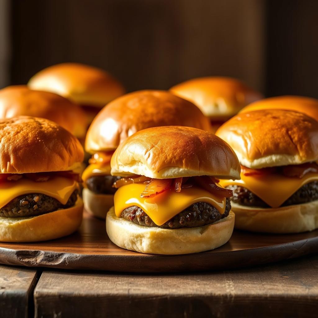 hawaiian roll cheeseburger sliders