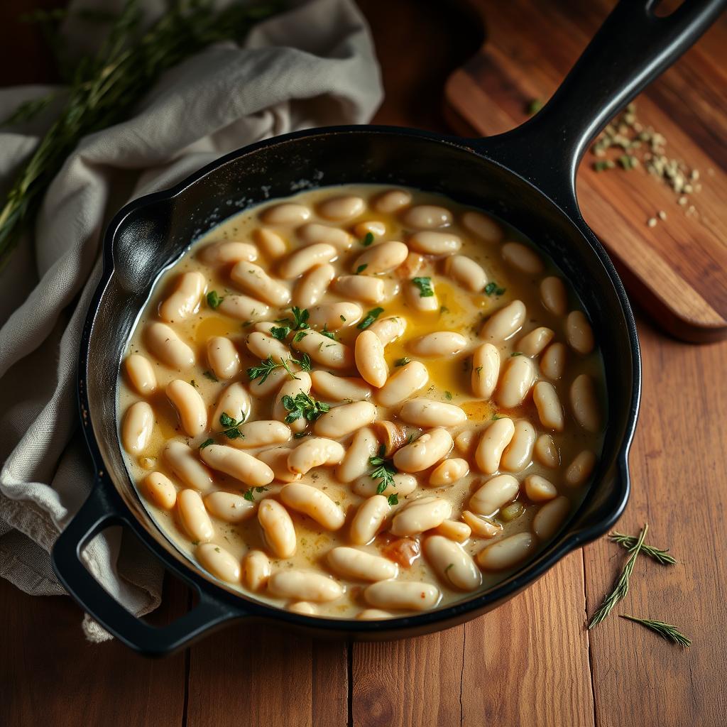 tuscan white bean skillet dish