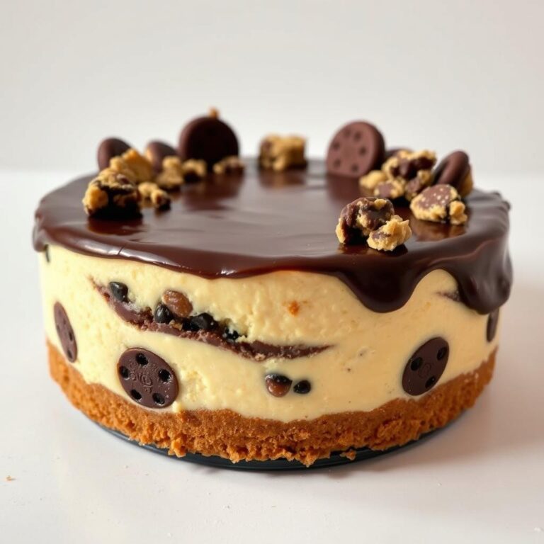 no-bake cookie dough cheesecake