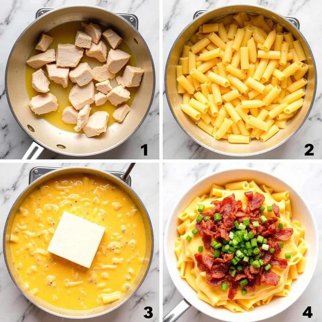 steps for Perfect Crack Chicken Penne