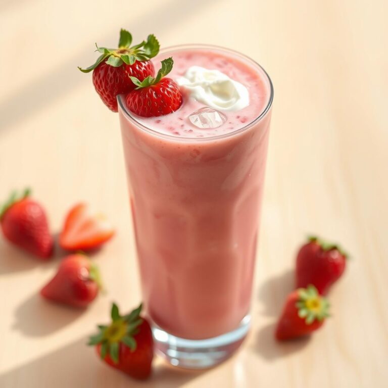 strawberry protein smoothie