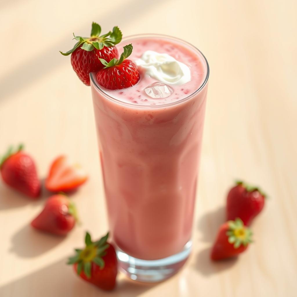 strawberry protein smoothie
