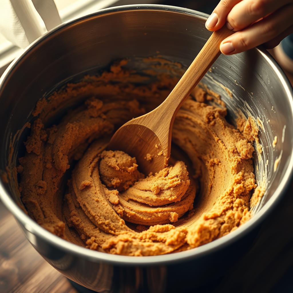 Mixing Toll House Cookie Dough