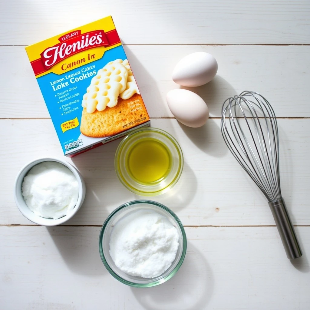 Lemon Cake Mix Cookies ingredients