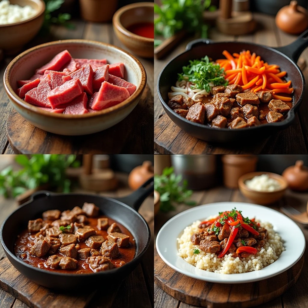 pepper steak recipe steps