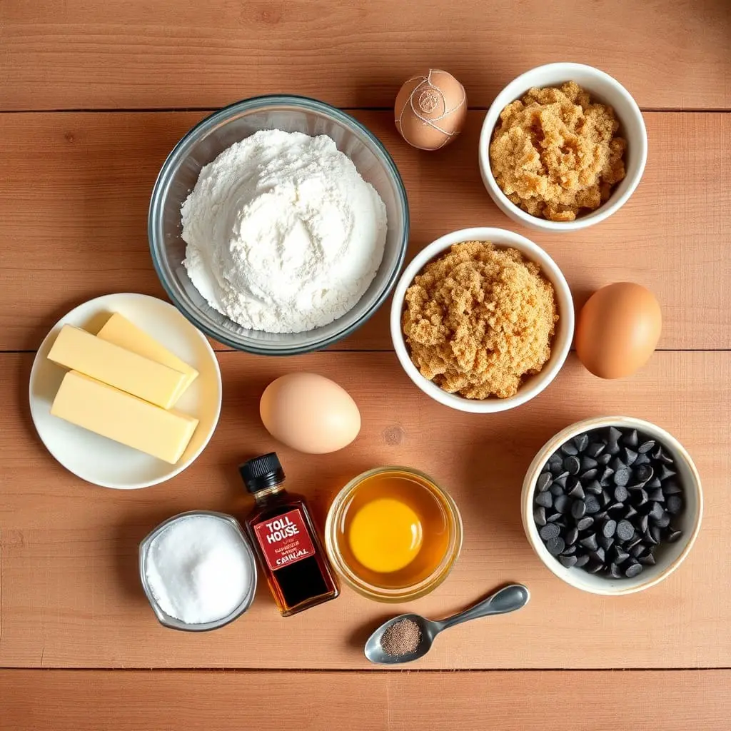 Toll House Cookie Recipe ingredients