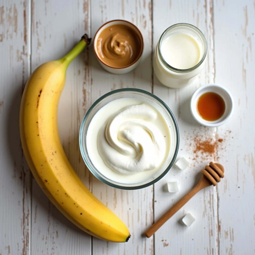 Peanut Butter Banana Protein Shake ingredients