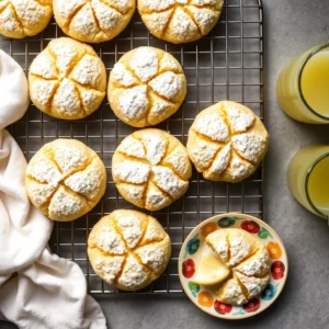lemon cake mix cookies Cool on the baking sheet