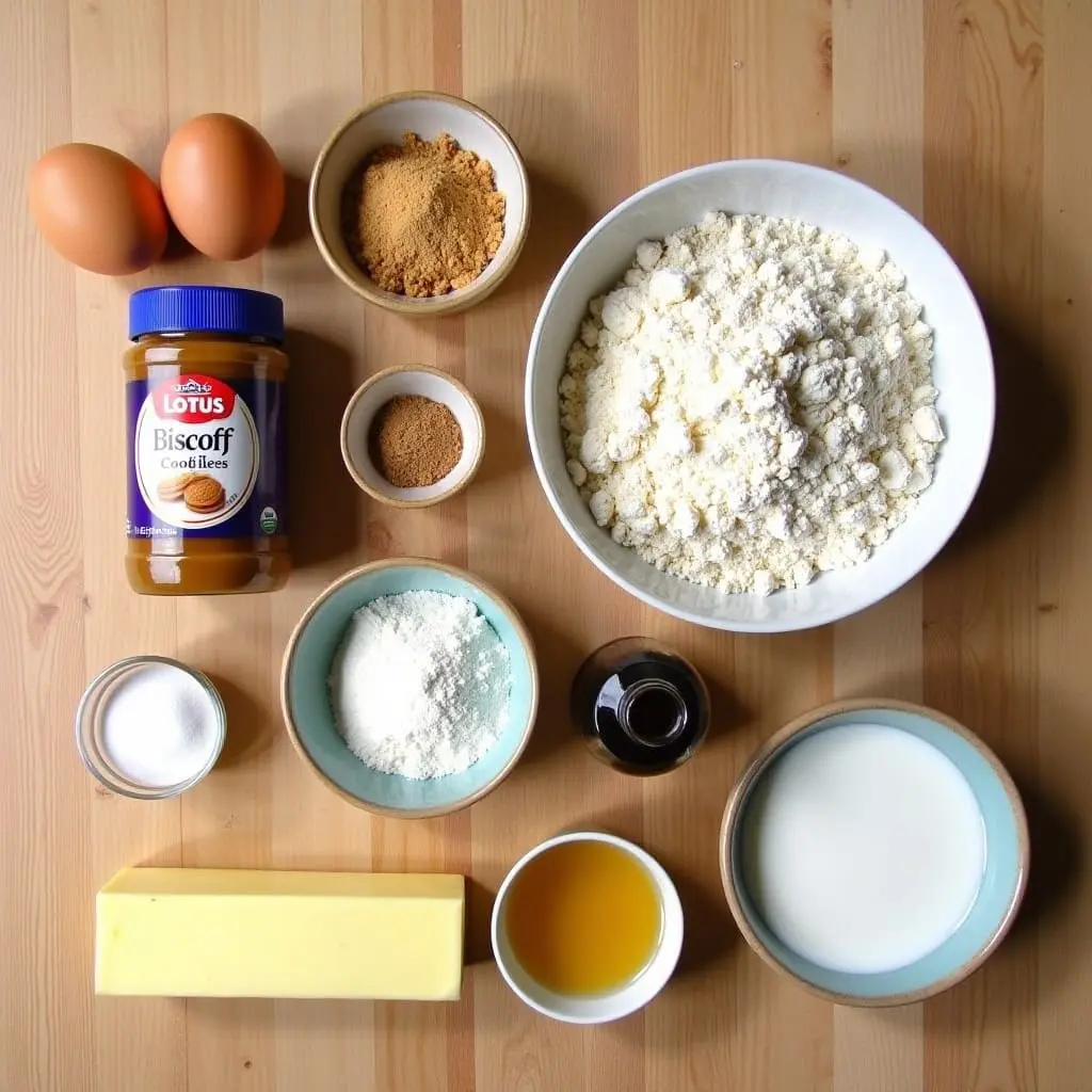 ingredients for Biscoff cake recipe