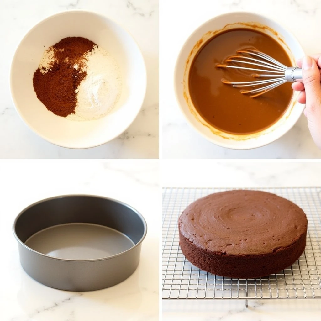 Mexican Chocolate Cake steps